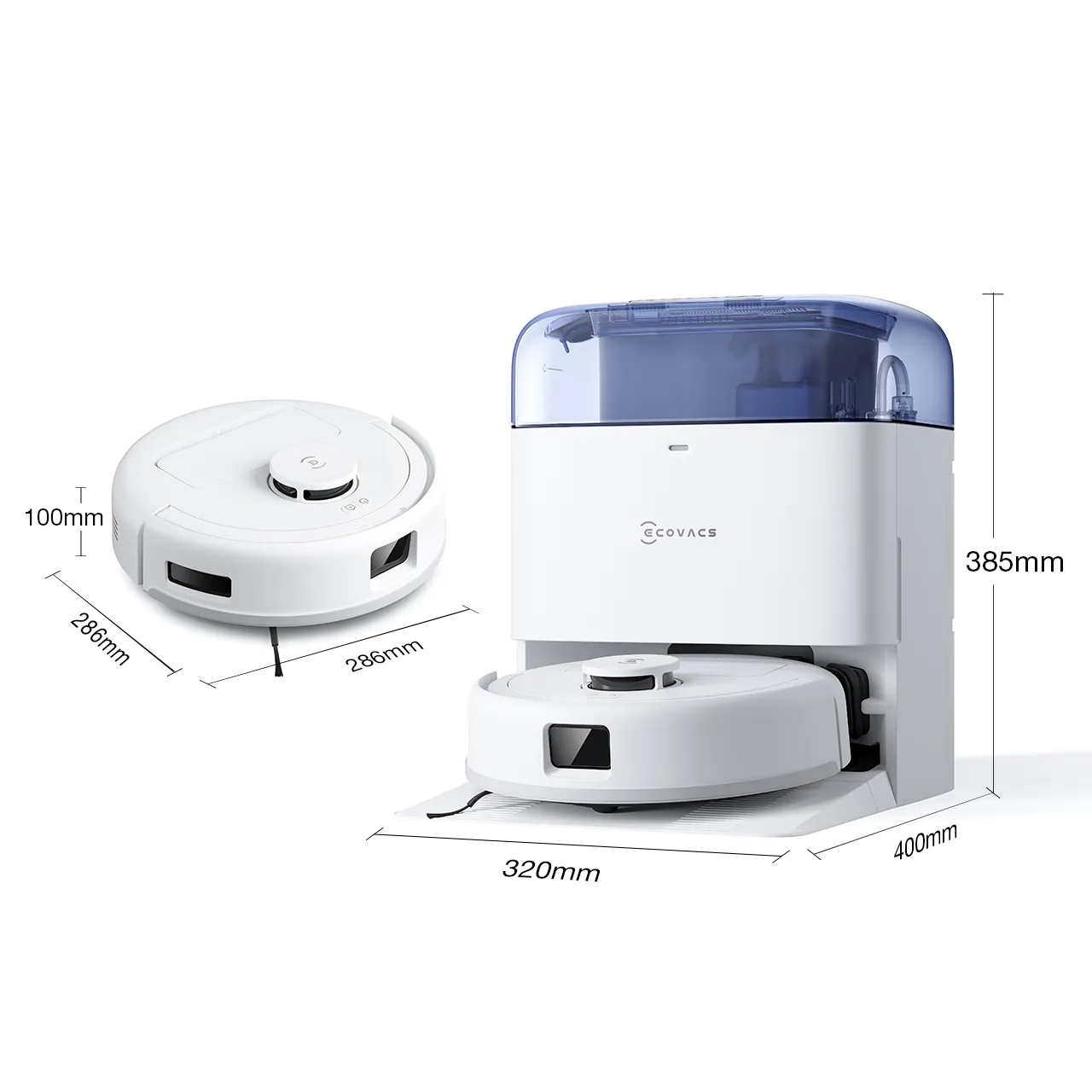 DEEBOT mini Aspirateur Robot Laveur Bleu à Vidage Auto (LiDAR, Compact, Puissant) – Image 2