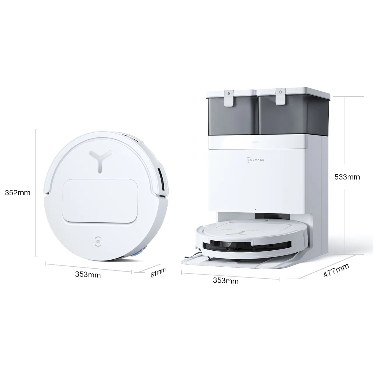 DEEBOT T50 PRO OMNI Gen2 Aspirateur Robot Laveur Blanc LiDAR (Puissant, IA, Ultra-Fin) – Image 2