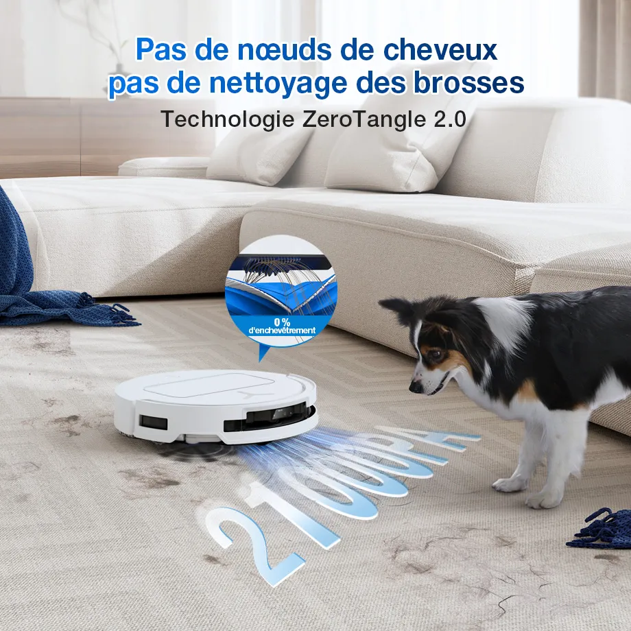DEEBOT T50 PRO OMNI Gen2 Aspirateur Robot Laveur Blanc LiDAR (Puissant, IA, Ultra-Fin) – Image 6
