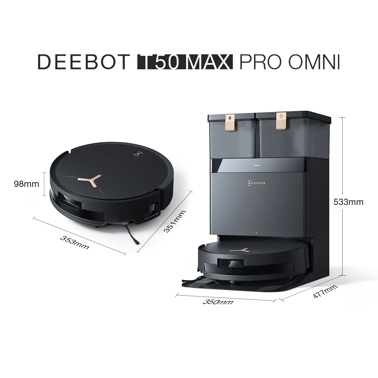 DEEBOT T50 MAX PRO OMNI Gen2 Noir – Image 2