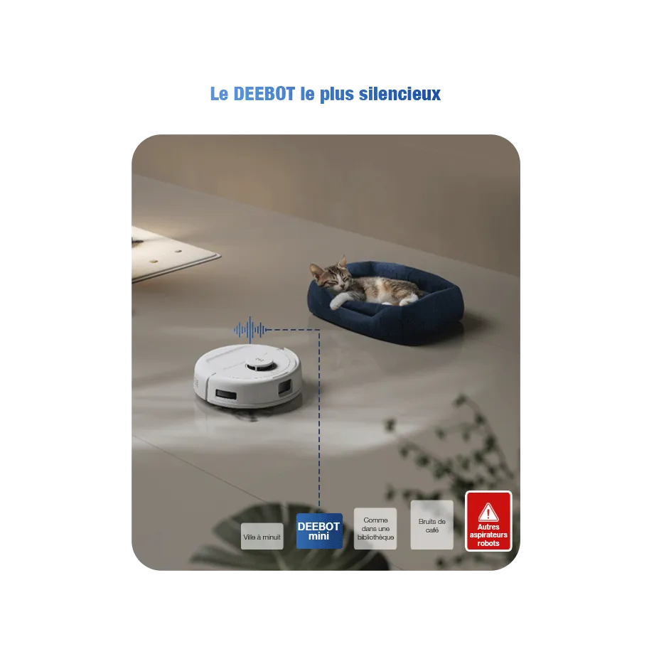 DEEBOT mini Aspirateur Robot Laveur Bleu à Vidage Auto (LiDAR, Compact, Puissant) – Image 7